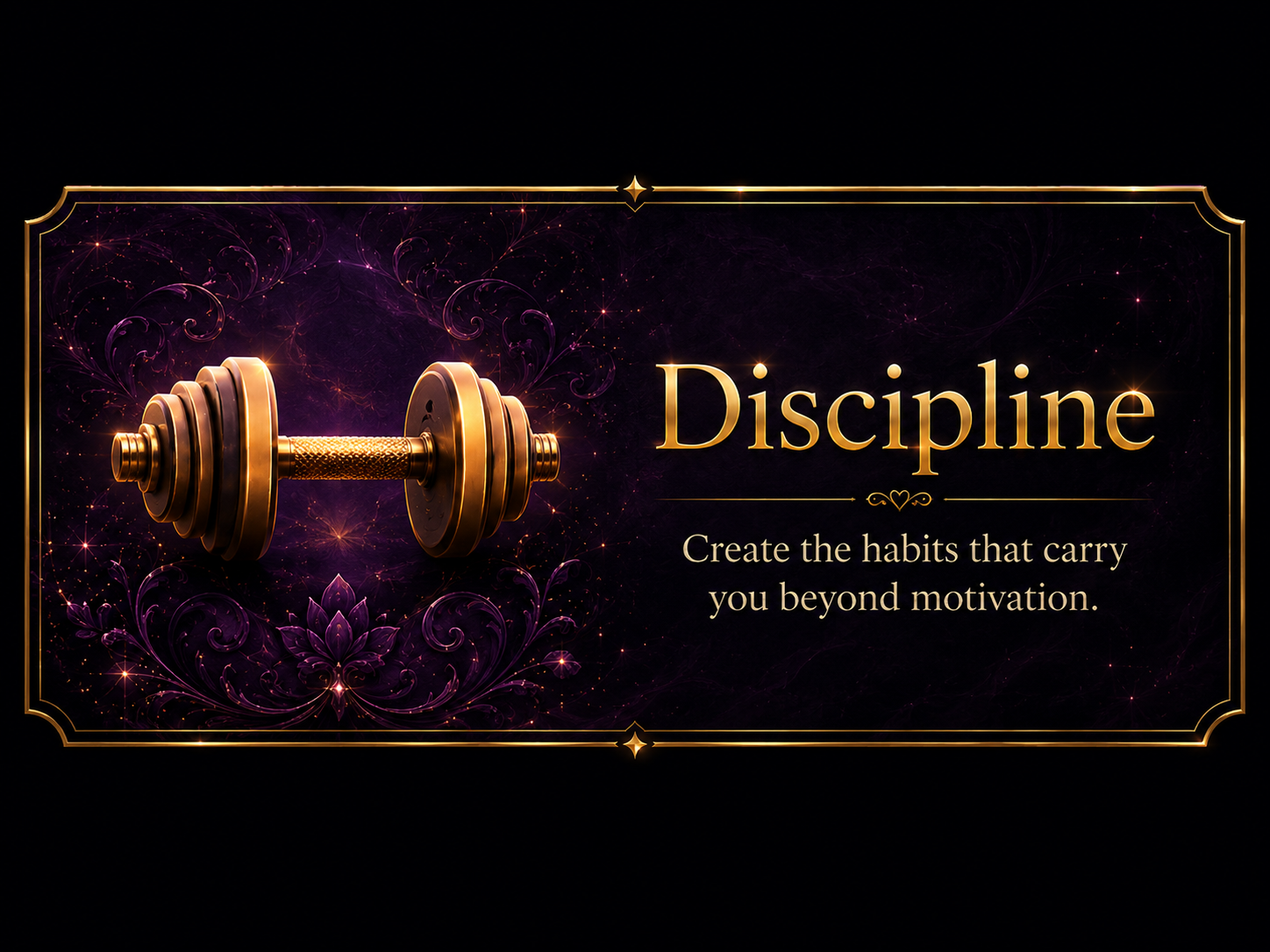 Discipline pillar: Create the habits that carry you beyond motivation.