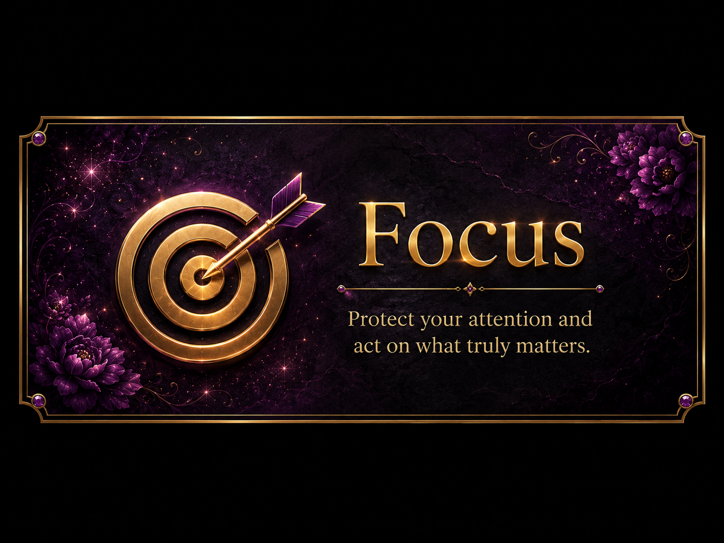 Focus pillar: Protect your attention and act on what truly matters.